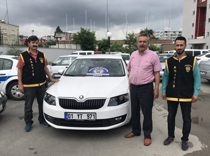 Çalınan otomobili bulunan memur çifte sevinç yaşadı
