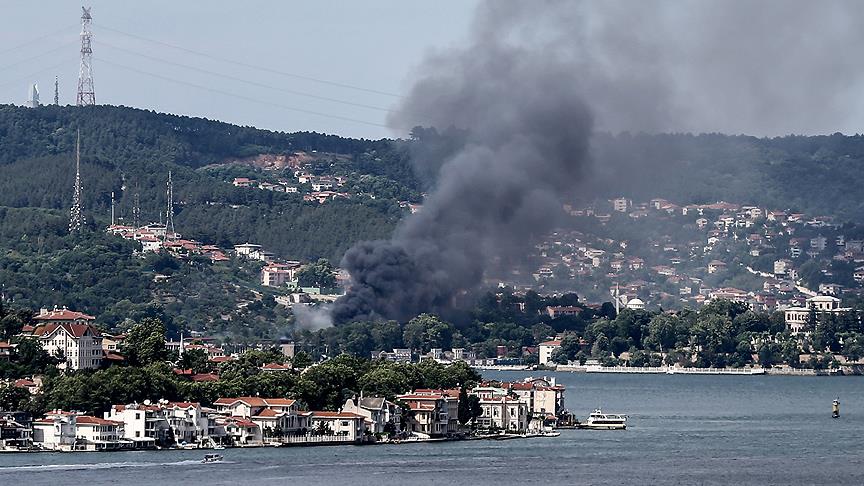 Beykoz'da film platosunda yangın