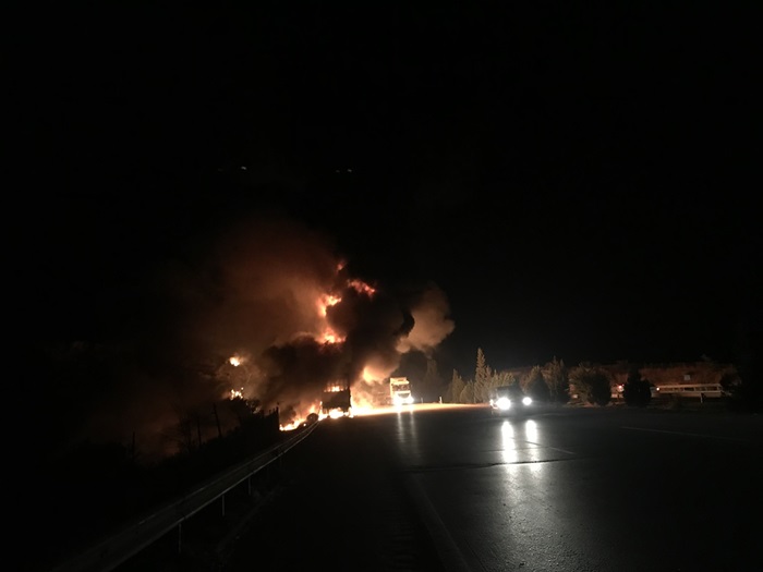 Antalya'da köpük fabrikasında yangın