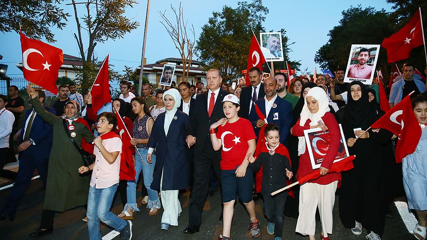 Erdoğan, İstanbul'daki 15 Temmuz yürüyüşüne katılacak