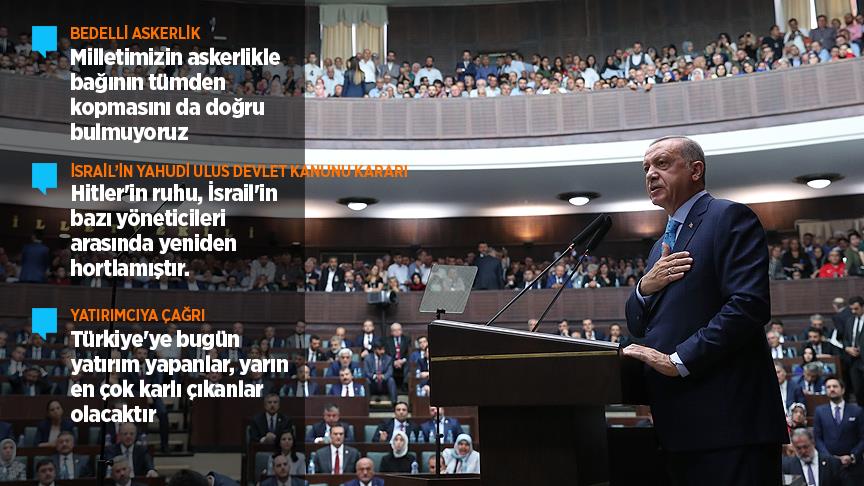 Erdoğan: Milletimizin askerlikle bağının kopmasını doğru bulmuyoruz