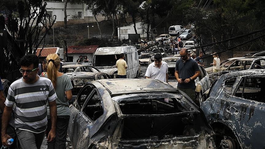 Yunanistan'daki yangında ölü sayısı artıyor