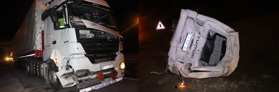 Adana'da tır minibüse çarptı: 2 yaralı