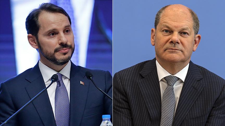 Bakan Albayrak Almanya Finans Bakanı ile görüştü