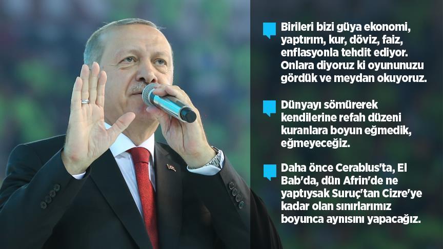 Erdoğan: Oyununuzu gördük ve meydan okuyoruz