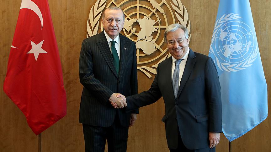 Erdoğan ile Guterres ile görüştü