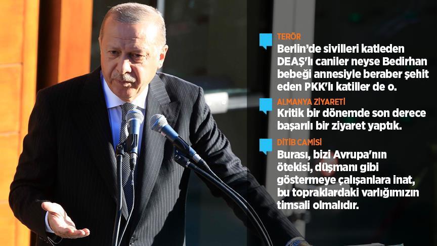 Erdoğan: DEAŞ neyse Bedirhan bebeği şehit eden PKK'lı katiller o