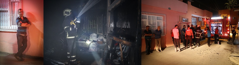 Ayrıldığı eşinin fotoğrafını ateşe verirken evini yaktı