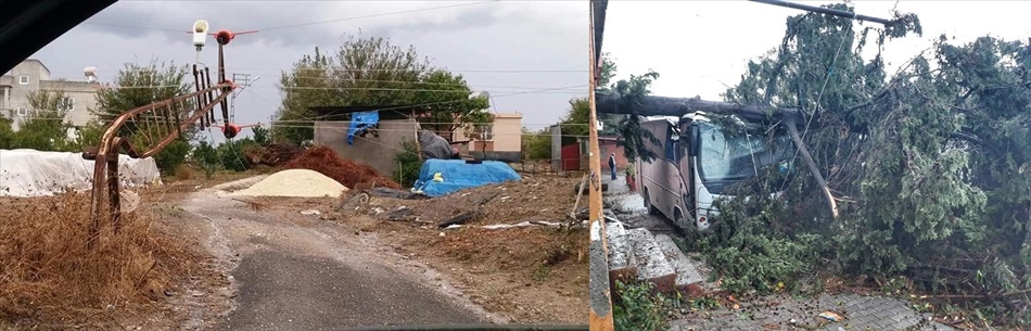 Ceyhan'da sağanak ve şiddetli rüzgar
