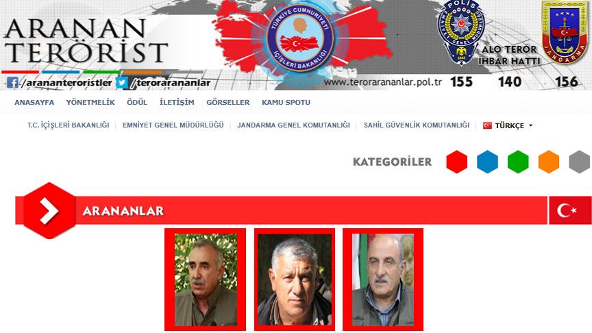 ABD'den PKK elebaşları hakkında bilgi verene ödül