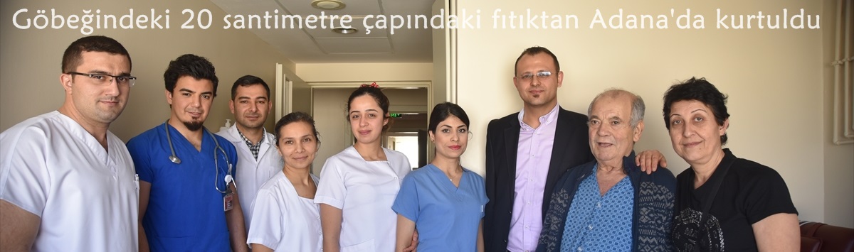 Göbeğindeki 20 santimetre çapındaki fıtıktan Adana'da kurtuldu