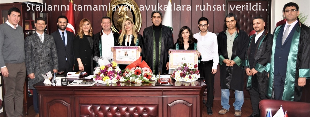 Stajlarını tamamlayan avukatlara ruhsat verildi