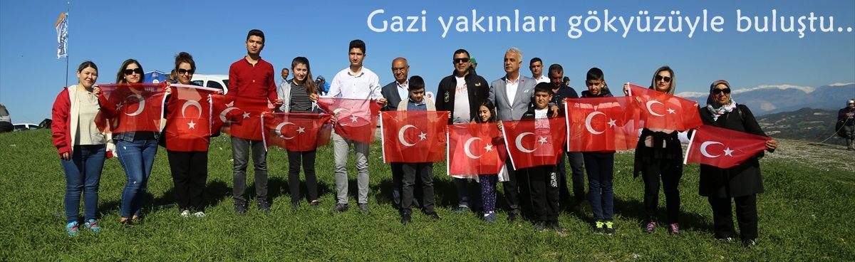 Gazi yakınları gökyüzüyle buluştu