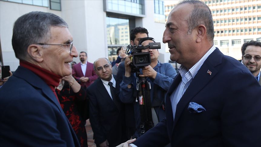 Çavuşoğlu, Aziz Sancar ile görüştü