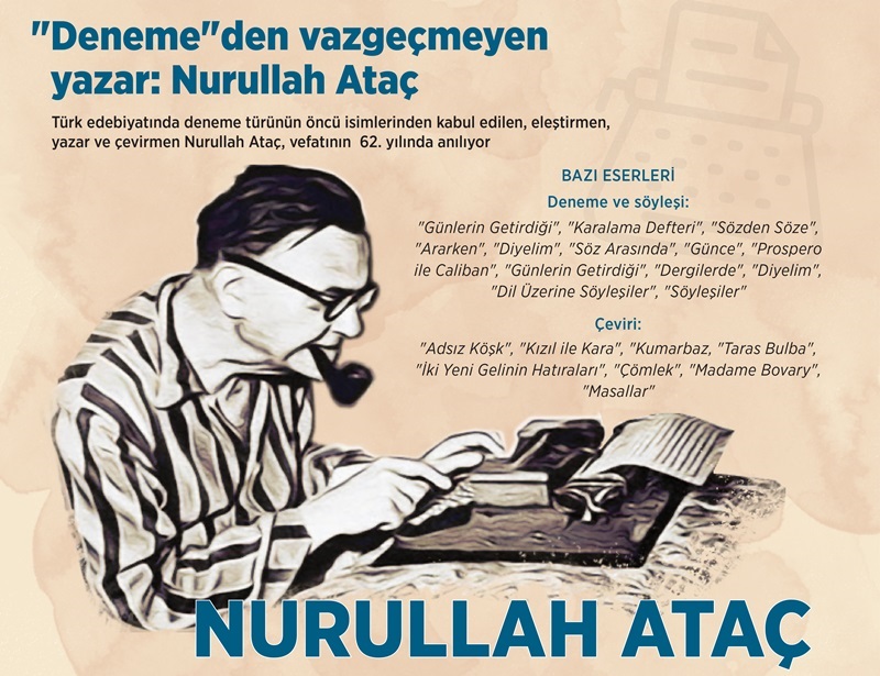 "Deneme"den vazgeçmeyen yazar: Nurullah Ataç