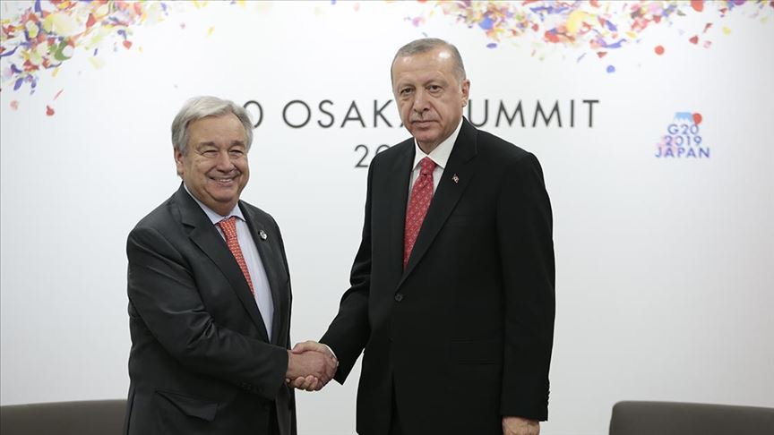 Erdoğan BM Genel Sekreteri Guterres'i kabul etti