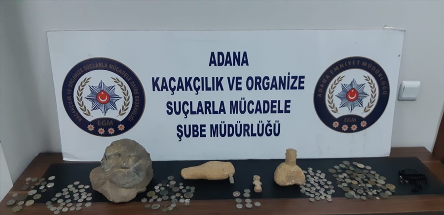 Adana'da tarihi eser kaçakçılığı operasyonu: 2 gözaltı