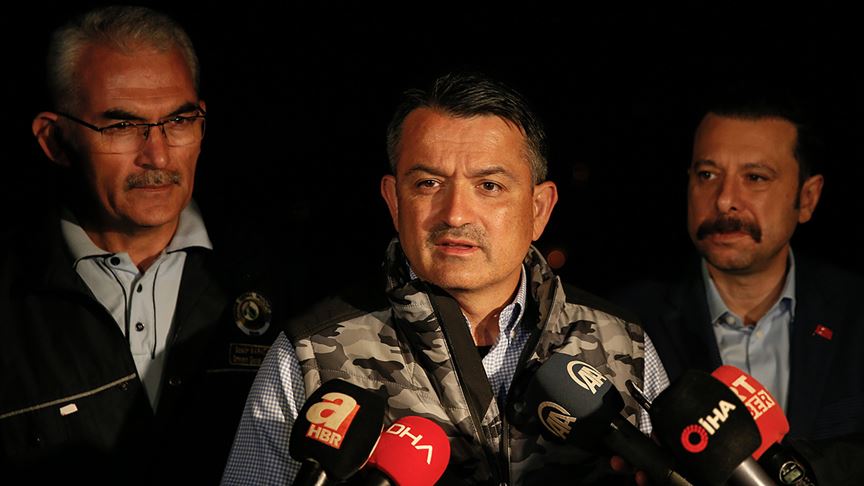 Bakan Pakdemirli'den Kahramanmaraş'ta düşen yangın söndürme uçağıyla ilgili açıklama