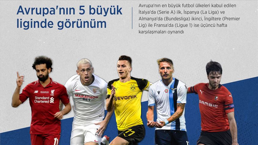 Avrupa'nın en büyük 5 futbol liginde görünüm