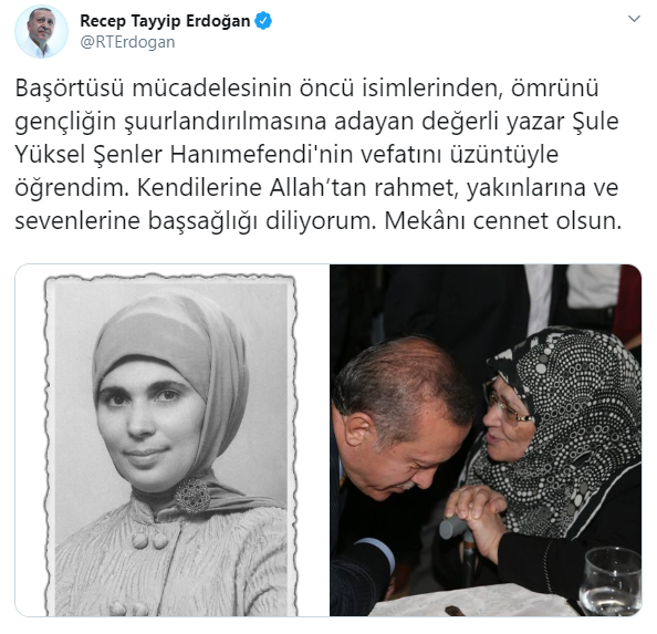 Şule Yüksel Şenler vefat etti