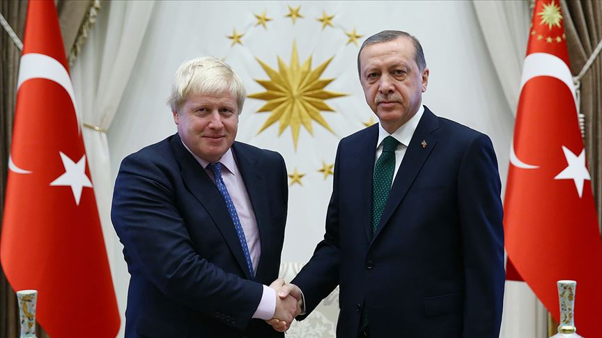 Erdoğan, Birleşik Krallık Başbakanı Johnson ile telefonda görüştü