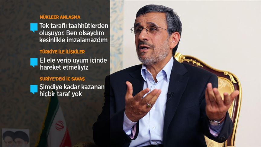 Ahmedinejad: "İran, Türkiye ve Suudi Arabistan birlik içinde hareket ederse bölgenin çehresi değişir"