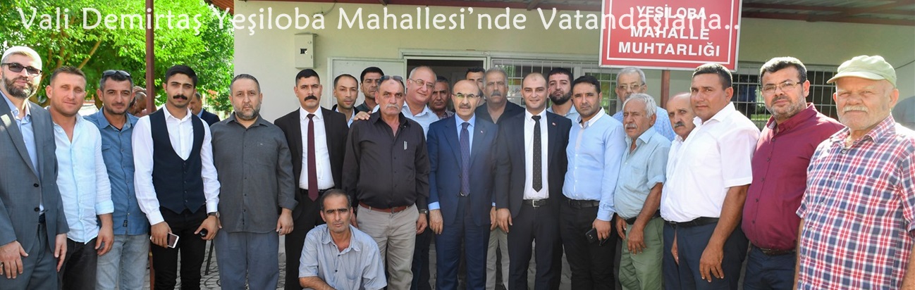 Vali Demirtaş Yeşiloba Mahallesi’nde Vatandaşlarla Bir Araya Geldi