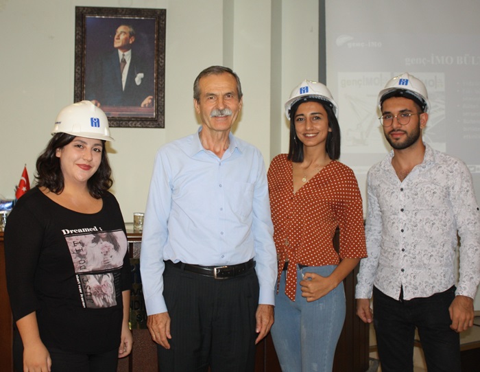 Genç mühendis adayları baret taktı  