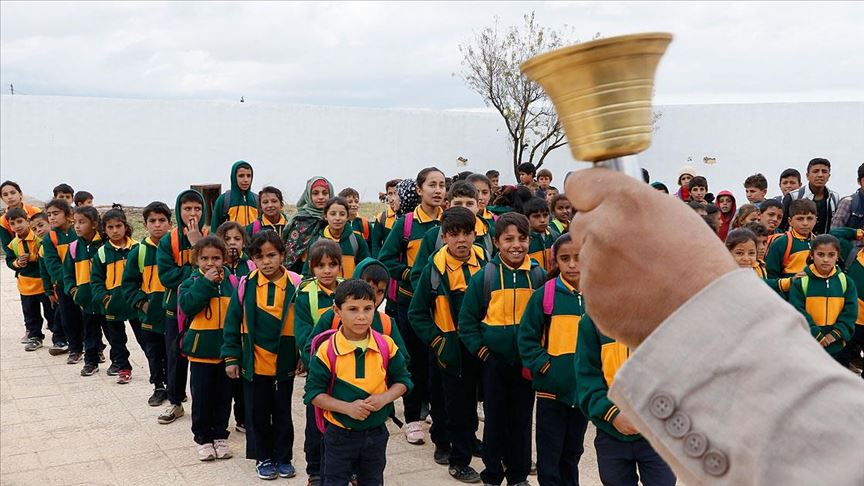 Türkiye'nin onardığı Tel Abyad'daki okul eğitime açıldı