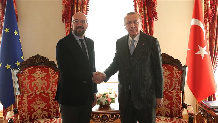 Erdoğan AB Konseyi Başkanı Michel'i kabul etti