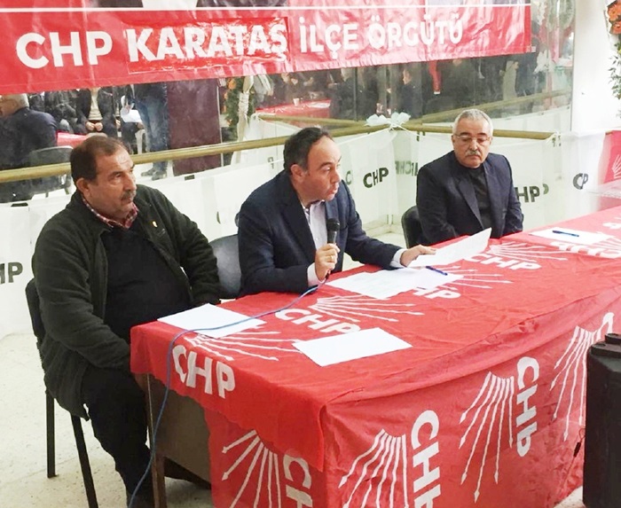 CHP Karataş İlçe Başkanlığına Cengiz Şimşek yeniden seçildi