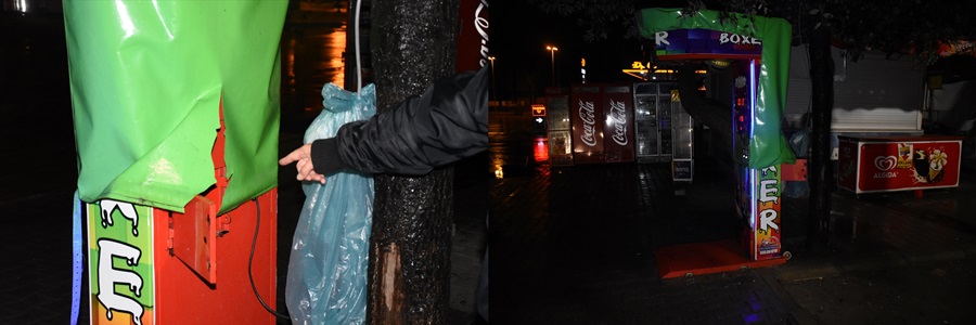 Adana'da boks makinesindeki paralar çalındı