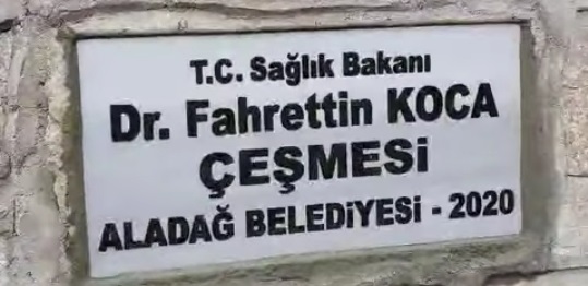 Aladağ Belediyesi Sağlık Bakanı Fahrettin Koca’nın ismini hayrata verdi