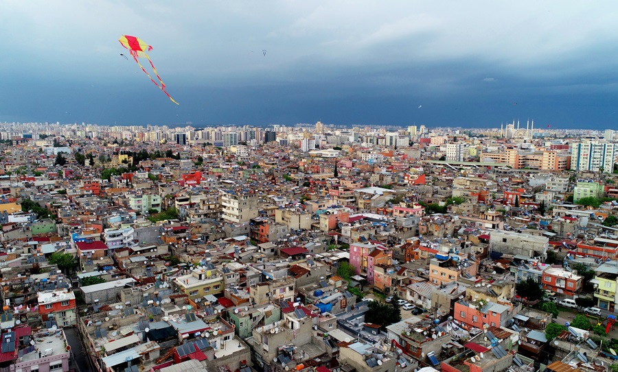 Adana'da "Hayat dama sığar" etkinliğiyle gökyüzü uçurtmalarla renklendi