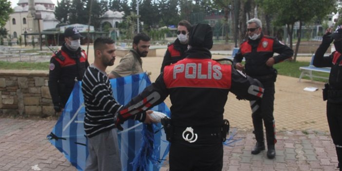 Uçurtma yasağını delenler drone ile belirlenip yakalandı  