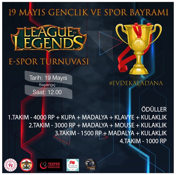 E-Spor League Of Legends Turnuvası 19 Mayıs’ta Adana’da başlıyor