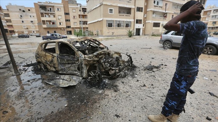 Hafter milisleri Libya'nın başkenti Trablus'tan çekilirken geride büyük yıkım bıraktı