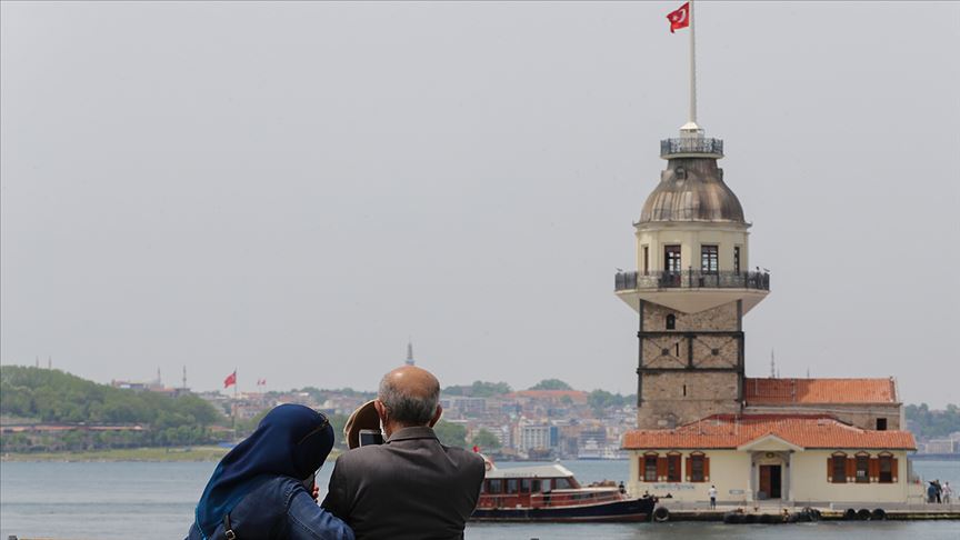 65 ve üzeri yaştaki vatandaşlar bayramda güneşli havanın keyfini çıkardı