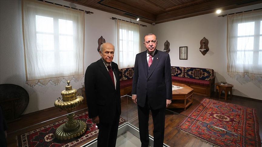 Cumhurbaşkanı Erdoğan ve MHP Genel Başkanı Bahçeli Demokrasi ve Özgürlükler Adası'nı gezdi