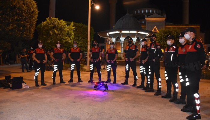 Adana'da drone destekli asayiş uygulaması