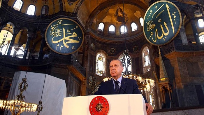 Cumhurbaşkanı Erdoğan: 24 Temmuz Cuma günü cuma namazı ile birlikte Ayasofya'yı ibadete açmayı planlıyoruz