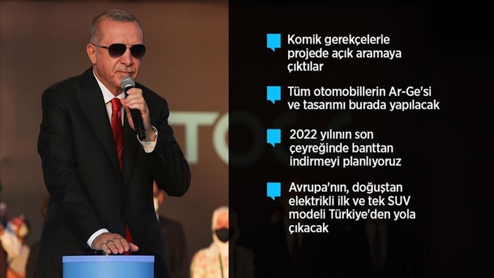 Cumhurbaşkanı Erdoğan: Türkiye'nin Otomobili dünyanın birçok yerinde ses getirdi