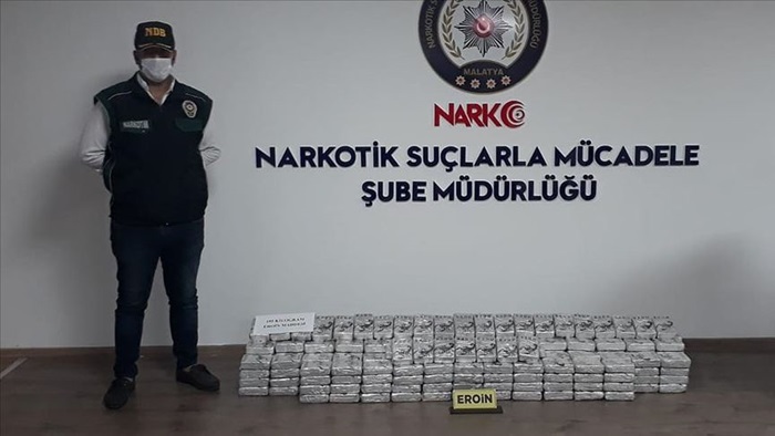 Malatya'da 195 kilogram eroin ele geçirildi