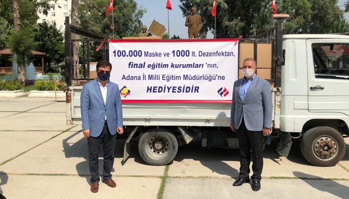 Final'den Milli Eğitim'e 100 bin maske ve 1000 litre dezenfektan bağışı  