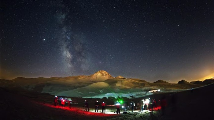 Gökyüzü meraklıları yıldızları fotoğraflamak için Erciyes'te buluşuyor