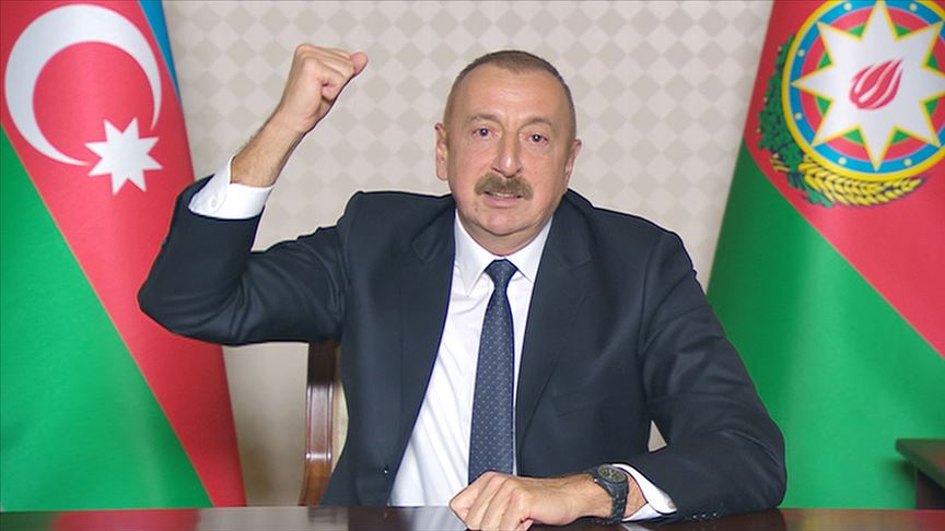 Azerbaycan Cumhurbaşkanı Aliyev: Azerbaycan-İran sınırının işgal altındaki kısımları tamamen kurtarıldı