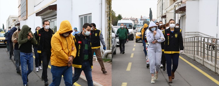 Adana'da fuhuş operasyonunda 14 zanlı gözaltına alındı