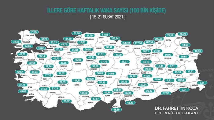 Vaka sayısında bazı illerimizde belirgin artış var