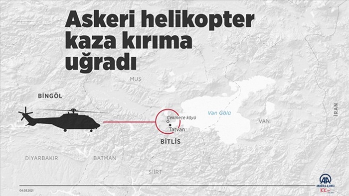 Askeri helikopter kazasında: 11 şehit