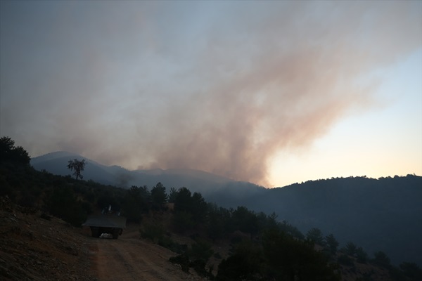 Hatay'ın Hassa ilçesindeki orman yangınına havadan ve karadan müdahale ediliyor